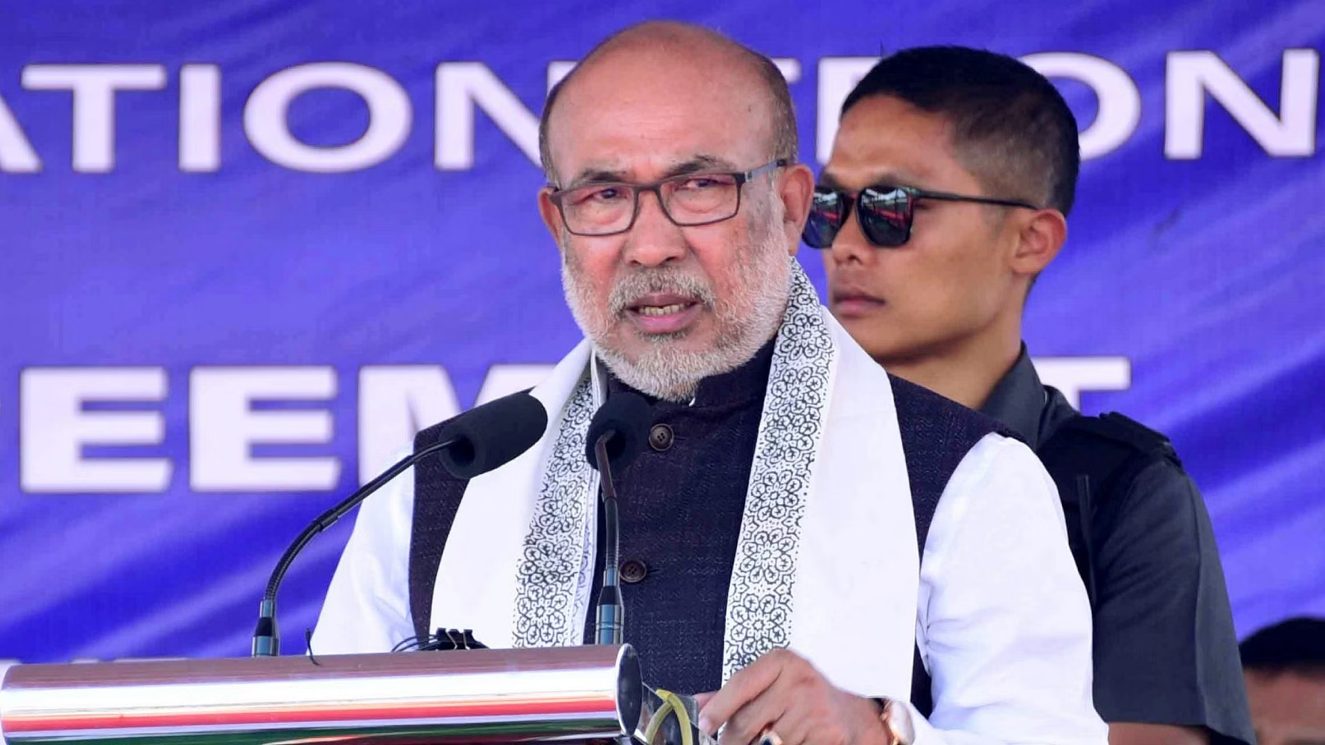 manipur chief minister n biren singh convoy attacked two in critical condition1