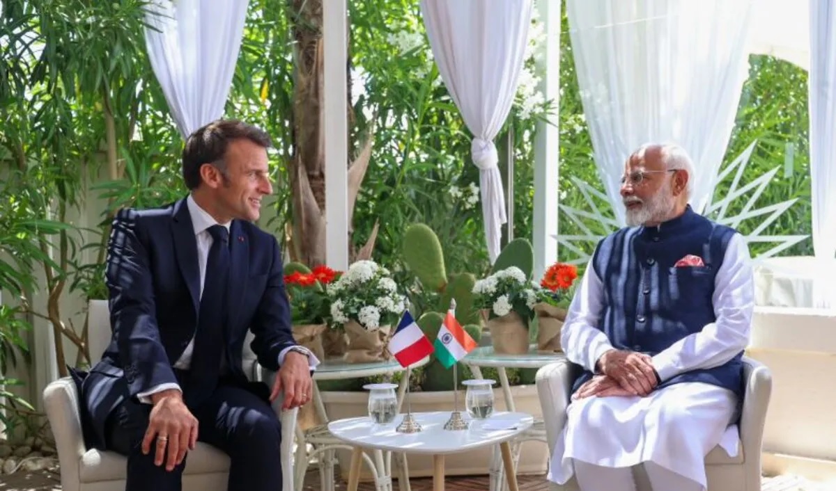 G7 Summit: G7 સમિટ દરમિયાન PM મોદીએ કરી મેક્રોન સાથે મુલાકાત, ઋષિ સુનક અને ઝેલેન્સકી આ મુદ્દાઓ પર ચર્ચા કરી 2 minister narendra modi bilateral meeting with french president emmanuel macron in sidelines of g7 summit italy1