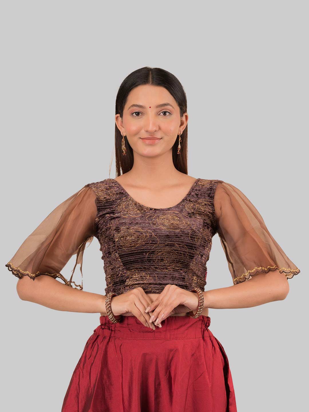 bell sleeves blouse design for women