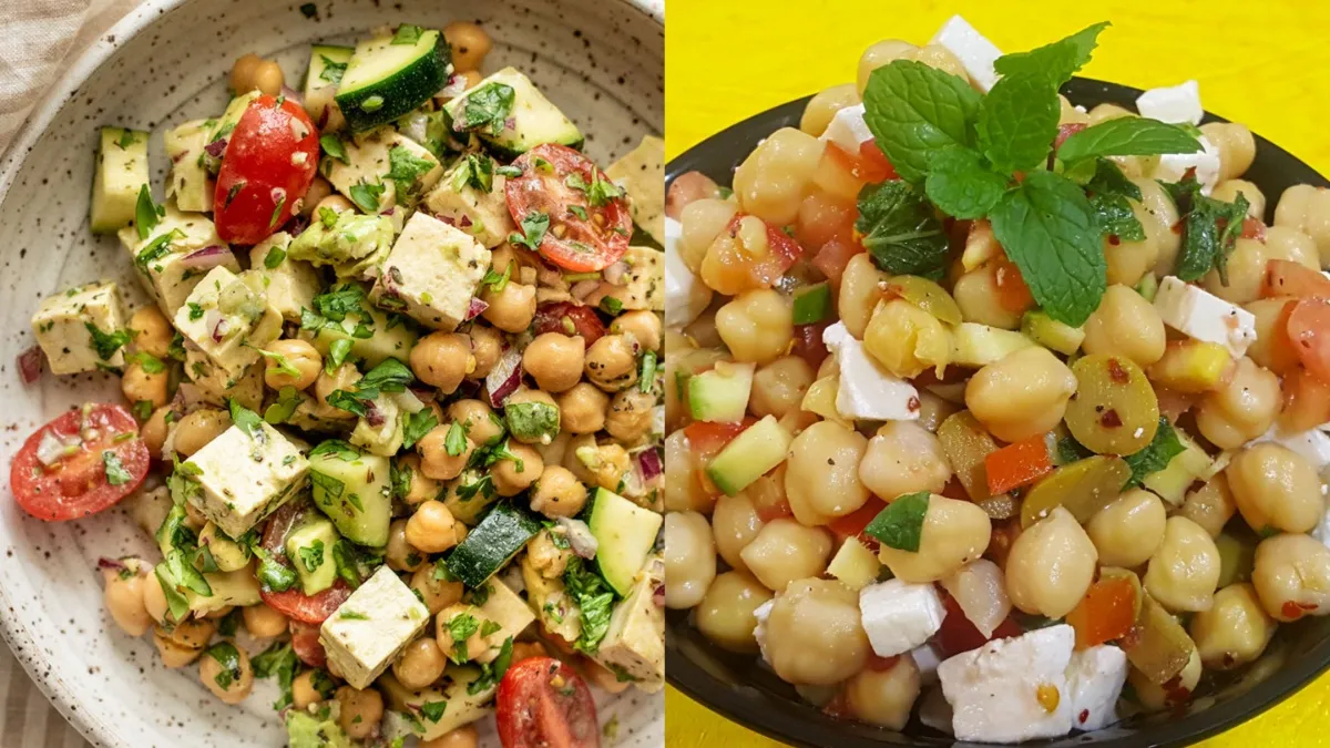 know how to make high protein salad with chole chana and paneer