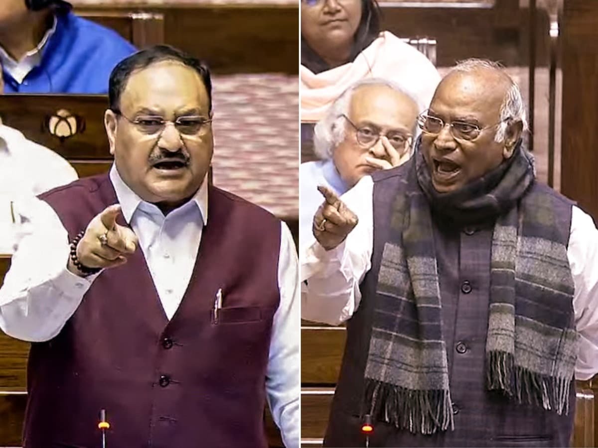 મલ્લિકાર્જુન ખડગેએ ગૃહમાં જેપી નડ્ડા પર પ્રહાર કર્યાાૈીૈાીૈ