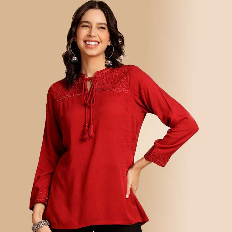 5 latest short kurti designs for office look4