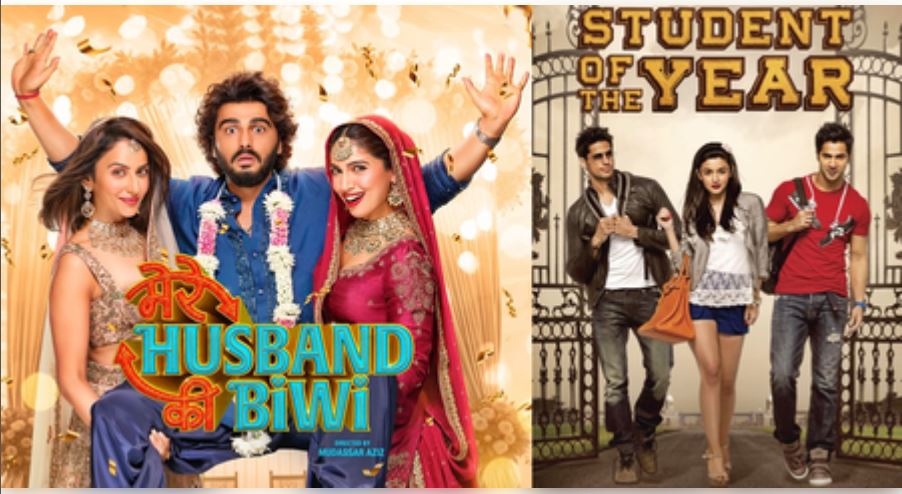 bollywood love triangle movies mere husband ki biwi cocktail student of the year bajirao mastani kkhh1
