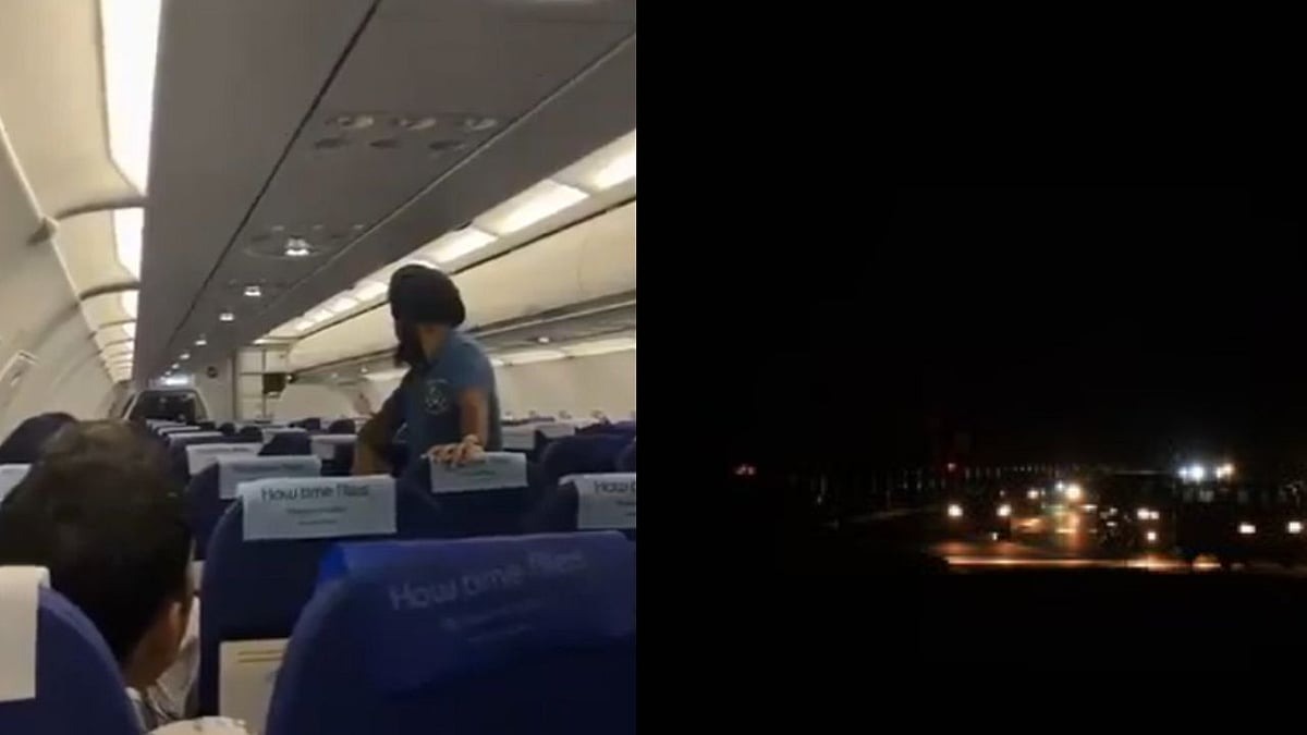 indigo flight going to amritsar on monday evening suddenly returned to delhi due to blackout